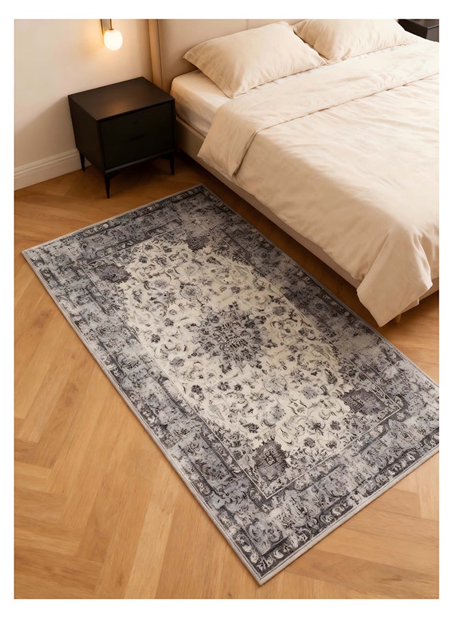 Noon East Carpet Rug Anti-Slip-  Size- 274 x 366 cm - 9x12 ft | Royal Heritage Design | Color- Charcoal Grey| Ideal as Carpets for Living room, Bedroom & Office. Perfect for large spaces - Image 4